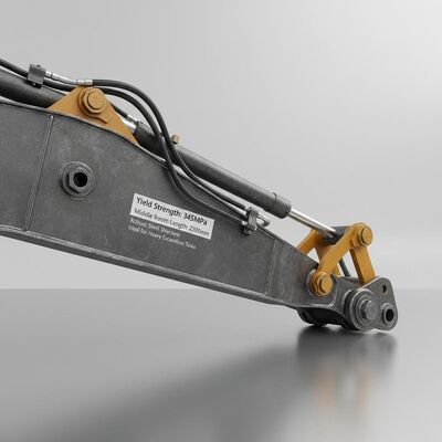 ความแข็งแรงในการผลิต 345MPa Excavator Boom Arm ความยาวกลาง 2300mm โครงสร้างเหล็กแข็งแรง เหมาะสําหรับงานขุดหนัก